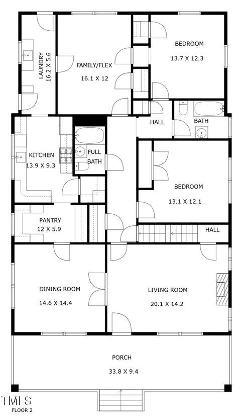 Floorplan - 318 E Trinity Ave, Durham, NC 27701 photo 2 of 6