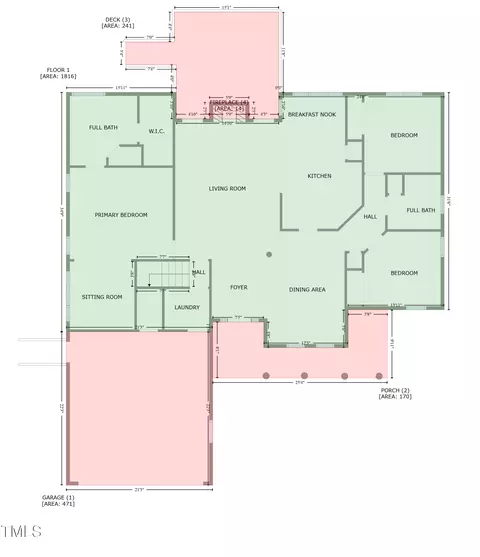 Floorplan - 61 Fork Junction Rd, Timberlake, NC 27583 photo 4 of 5