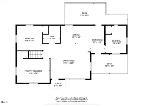 Floorplan - 407 E Woodall St, Smithfield, NC 27577 photo 2 of 2