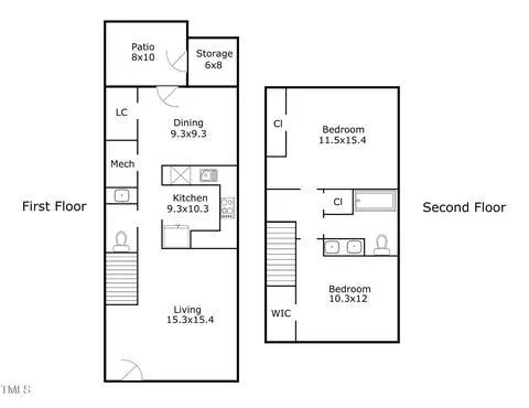 Floorplan - 1004 Gatehouse Ln, Durham, NC 27707 photo 2 of 2