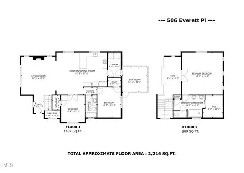 Floorplan - 506 Everett Pl, Durham, NC 27701 photo 1 of 1