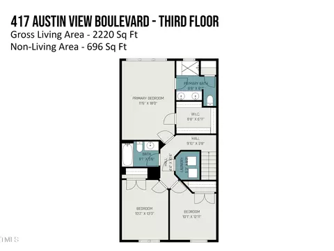 Floorplan - 417 Austin View Blvd, Wake Forest, NC 27587 photo 3 of 3