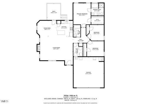Floorplan - 174 Arrow Ln, Middlesex, NC 27557 photo 2 of 3