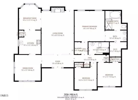 Floorplan - 704 Topleaf Ct, Garner, NC 27529 photo 1 of 1