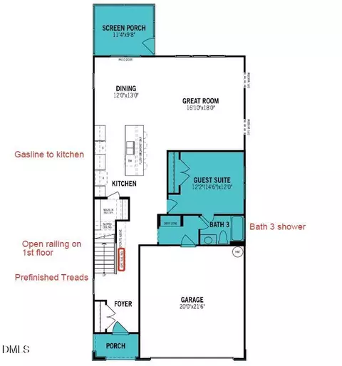 Floorplan - 124 Vulcan St, Garner, NC 27529 photo 1 of 2