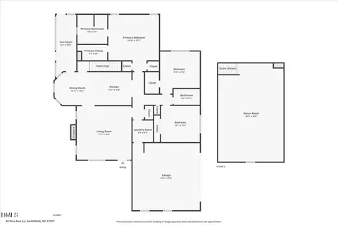 Floorplan - 20 Pine Nut Ln, Smithfield, NC 27577 photo 2 of 2