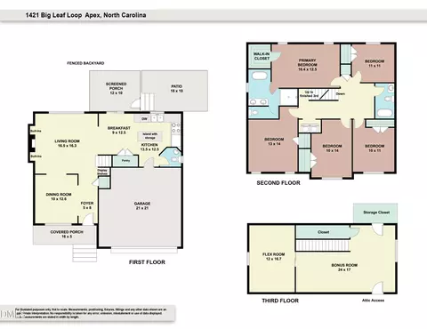 Floorplan - 1421 Big Leaf Loop, Apex, NC 27502 photo 1 of 3