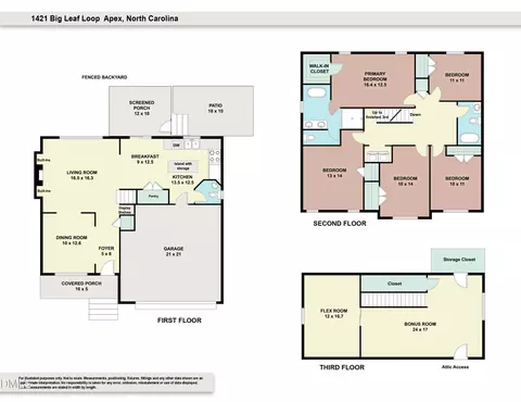 Floorplan - 1421 Big Leaf Loop, Apex, NC 27502 photo 3 of 3
