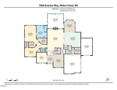 Floorplan - 7608 Everton Way, Wake Forest, NC 27587 photo 1 of 4