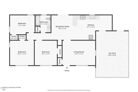 Floorplan - 613 Third St, Spring Hope, NC 27882 photo 1 of 1