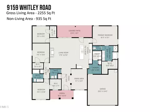 Floorplan - 9159 Whitley Rd, Bailey, NC 27807 photo 1 of 1