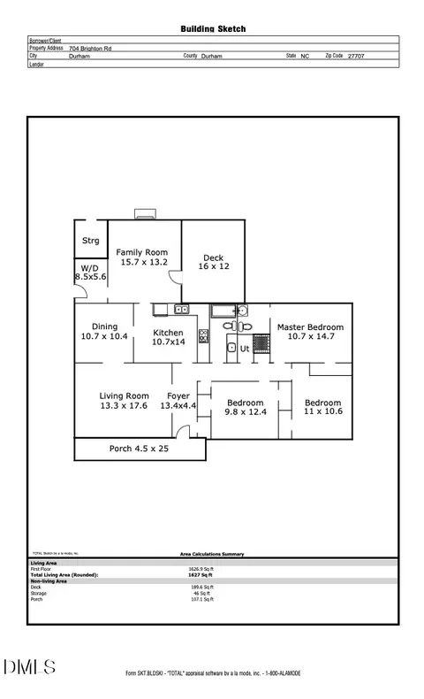 Floorplan - 704 Brighton Rd, Durham, NC 27707 photo 1 of 1