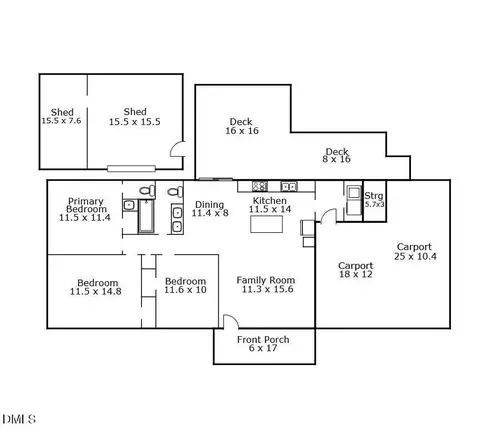 Floorplan - 905 Long Ave, Garner, NC 27529 photo 2 of 2