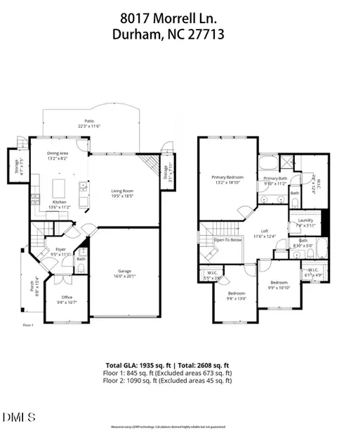 Floorplan - 8017 Morrell Ln, Durham, NC 27713 photo 1 of 2