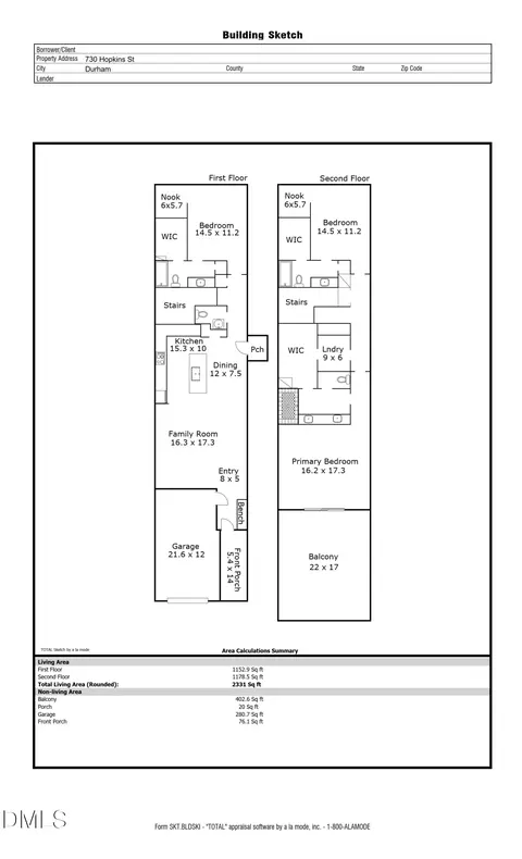 Floorplan - 730 Hopkins St, Durham, NC 27701 photo 1 of 1