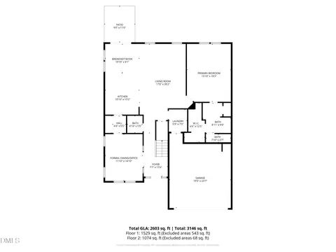 Floorplan - 354 Dando St, Garner, NC 27529 photo 1 of 3