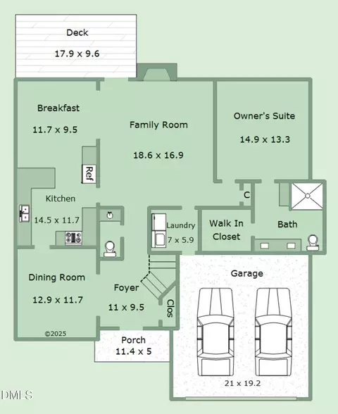 Floorplan - 8441 Caldbeck Dr, Raleigh, NC 27615 photo 1 of 2