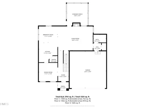 Floorplan - 102 Dandy Flush Ct, Garner, NC 27529 photo 2 of 4