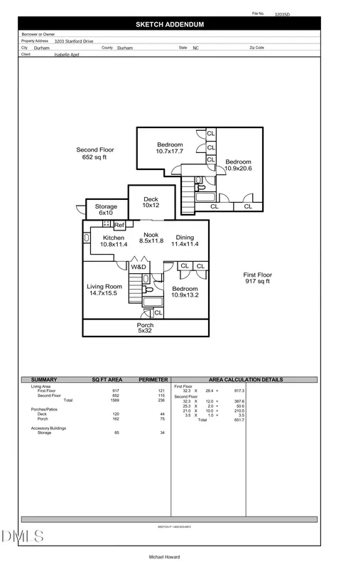 Floorplan - 3203 Stanford Dr, Durham, NC 27707 photo 1 of 1