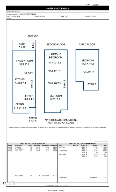 Floorplan - 8511 Quarton Dr, Raleigh, NC 27616 photo 1 of 1