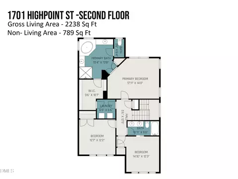 Floorplan - 1701 Highpoint St, Wake Forest, NC 27587 photo 2 of 2