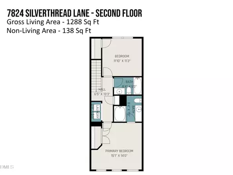 Floorplan - 7824 Silverthread Ln, Raleigh, NC 27617 photo 2 of 2