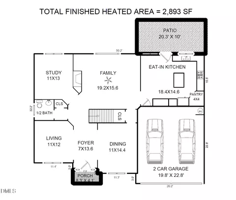 Floorplan - 411 Amiable Loop, Cary, NC 27519 photo 1 of 2