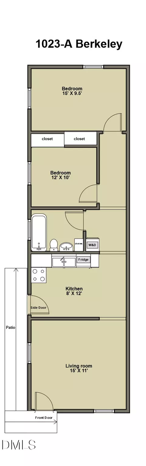 Floorplan - 1023 Berkeley St, Durham, NC 27705 photo 1 of 8