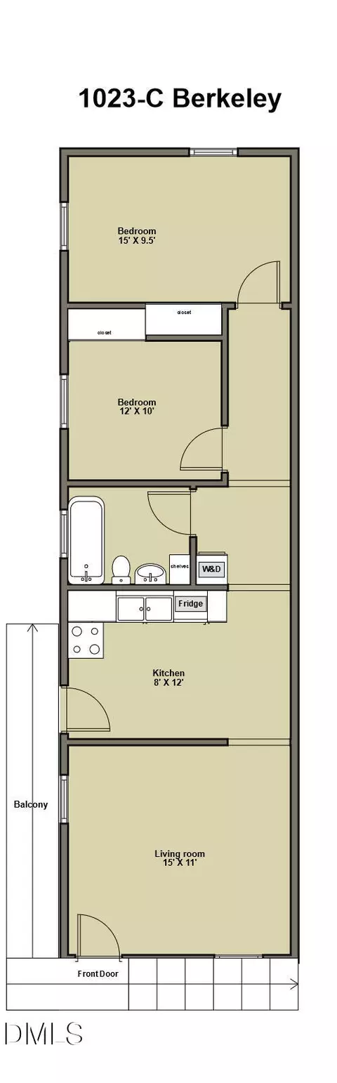 Floorplan - 1023 Berkeley St, Durham, NC 27705 photo 7 of 8