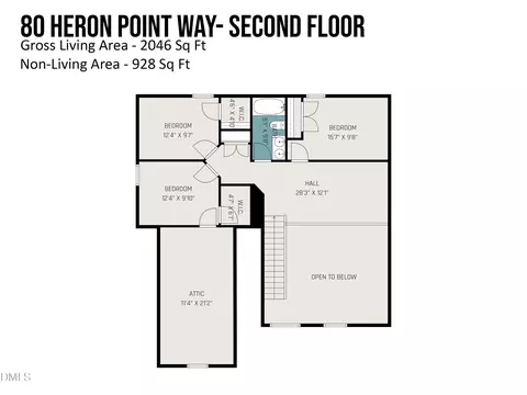 Floorplan - 80 Heron Point Way, Garner, NC 27529 photo 4 of 4