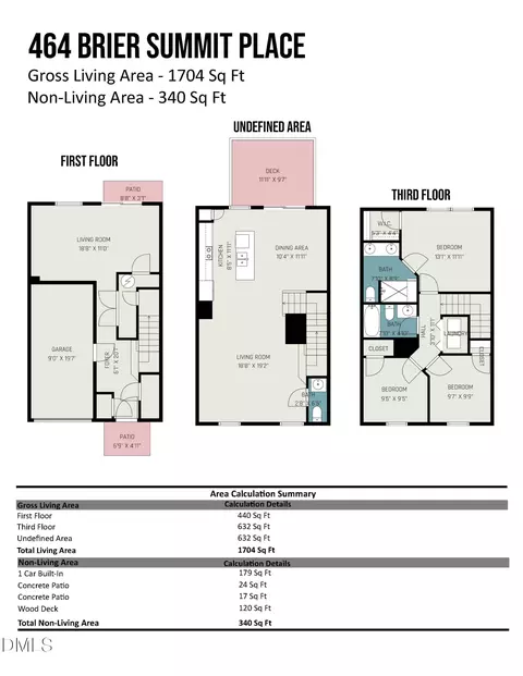 Floorplan - 464 Brier Summit Pl, Durham, NC 27703 photo 4 of 5