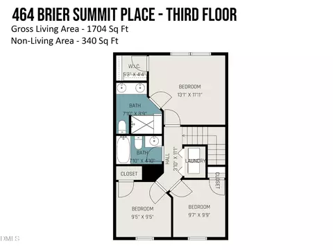 Floorplan - 464 Brier Summit Pl, Durham, NC 27703 photo 2 of 5