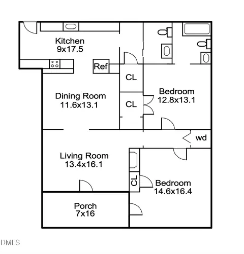 Floorplan - 1313 Watts St, Durham, NC 27701 photo 1 of 1