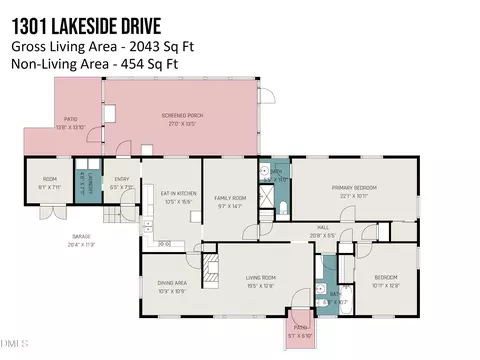 Floorplan - 1301 Lakeside Dr, Garner, NC 27529 photo 1 of 1