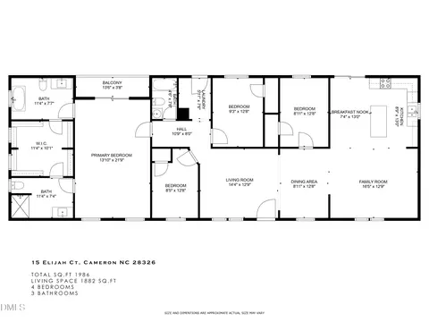 Floorplan - 15 Elijah Ct, Cameron, NC 28326 photo 1 of 2