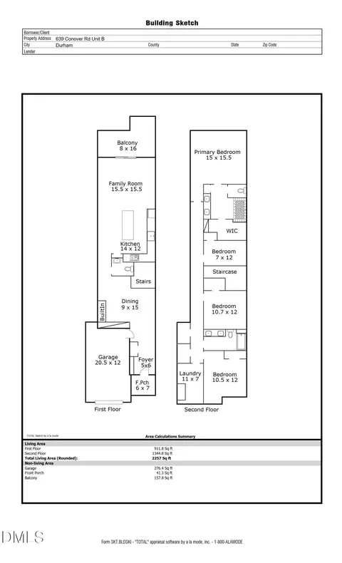 Floorplan - 639 Conover Rd #B, Durham, NC 27703 photo 1 of 1