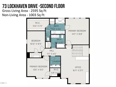 Floorplan - 73 Lockhaven Dr, Garner, NC 27529 photo 4 of 4