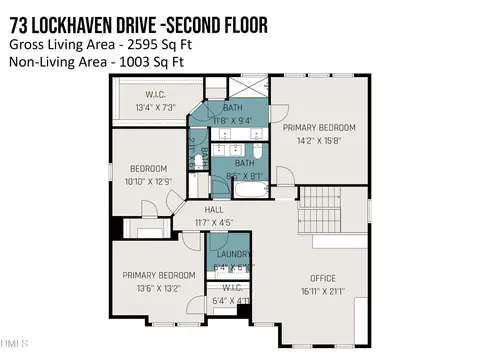 Floorplan - 73 Lockhaven Dr, Garner, NC 27529 photo 2 of 4