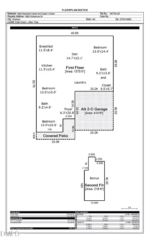 Floorplan - 1985 Softwinds Dr, Graham, NC 27253 photo 1 of 2