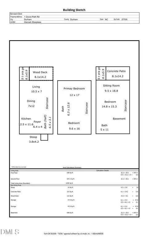 Floorplan - 1 Grove Park Rd, Durham, NC 27705 photo 1 of 1