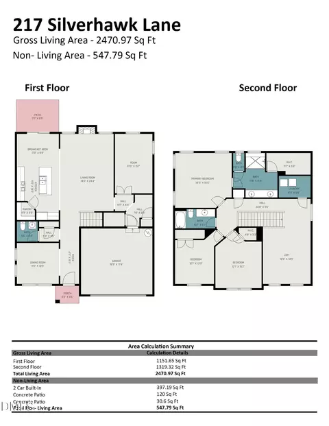 Floorplan - 217 Silverhawk Ln, Durham, NC 27703 photo 4 of 6