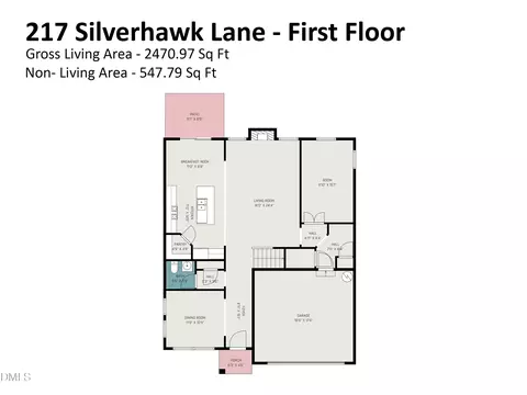 Floorplan - 217 Silverhawk Ln, Durham, NC 27703 photo 5 of 6