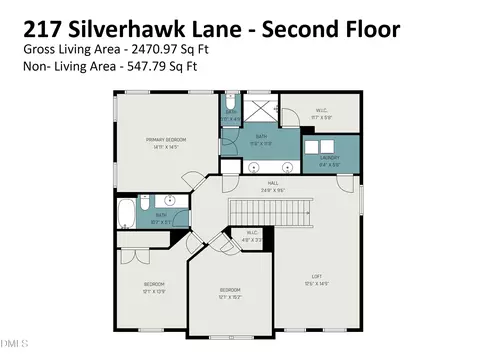 Floorplan - 217 Silverhawk Ln, Durham, NC 27703 photo 6 of 6