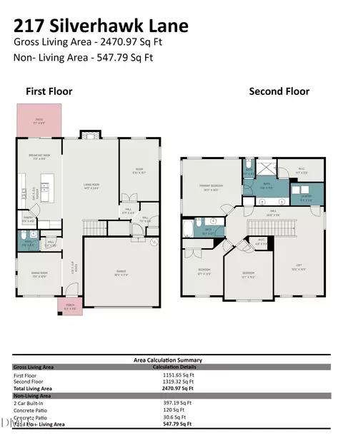 Floorplan - 217 Silverhawk Ln, Durham, NC 27703 photo 3 of 6
