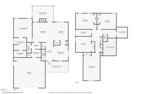 Floorplan - 86 Sharpstone Ln, Clayton, NC 27527 photo 1 of 1