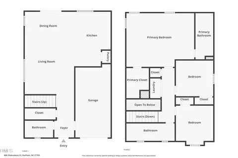 Floorplan - 608 Chalcedony Ct, Durham, NC 27703 photo 1 of 3
