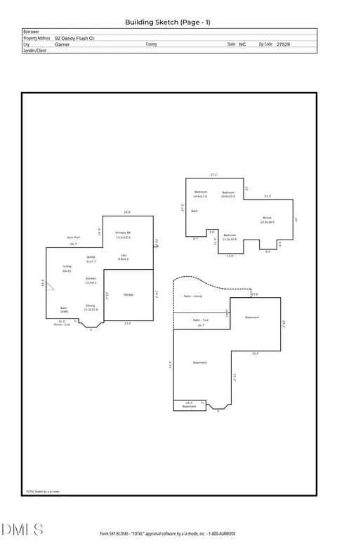 Floorplan - 92 Dandy Flush Ct, Garner, NC 27529 photo 1 of 2