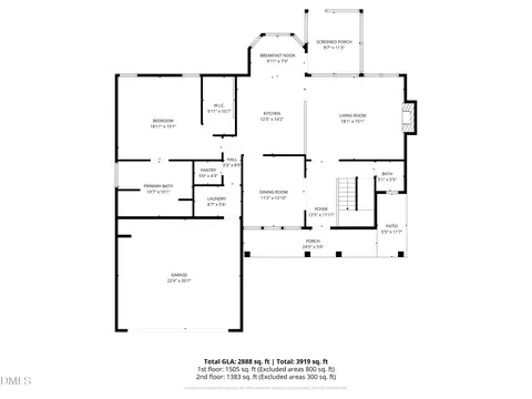 Floorplan - 403 Airedale Trl, Garner, NC 27529 photo 1 of 3