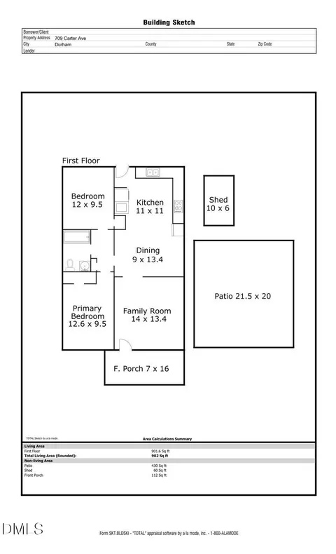 Floorplan - 709 Carter Ave, Durham, NC 27703 photo 1 of 1