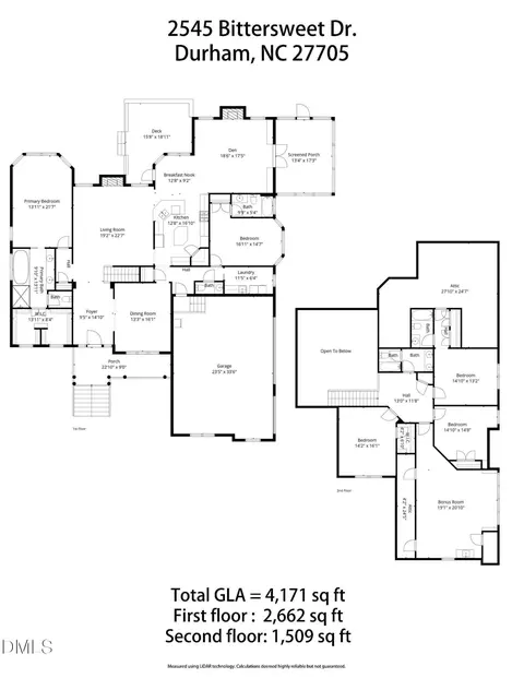 Floorplan - 2545 Bittersweet Dr, Durham, NC 27705 photo 1 of 1